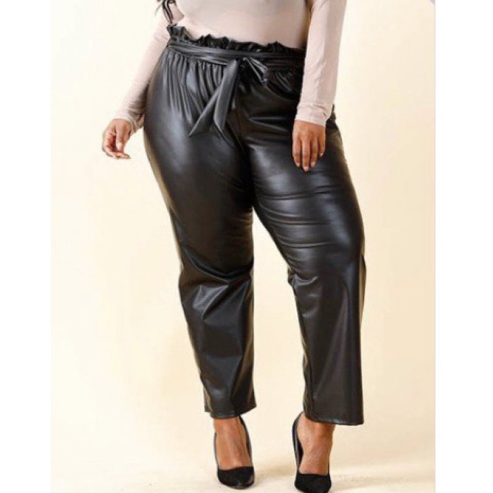 Plus Size ‘Adira’ Faux Leather Pants